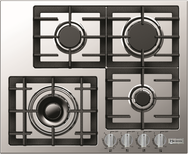 LP & natural gas counter top drop in stove burners by Verona